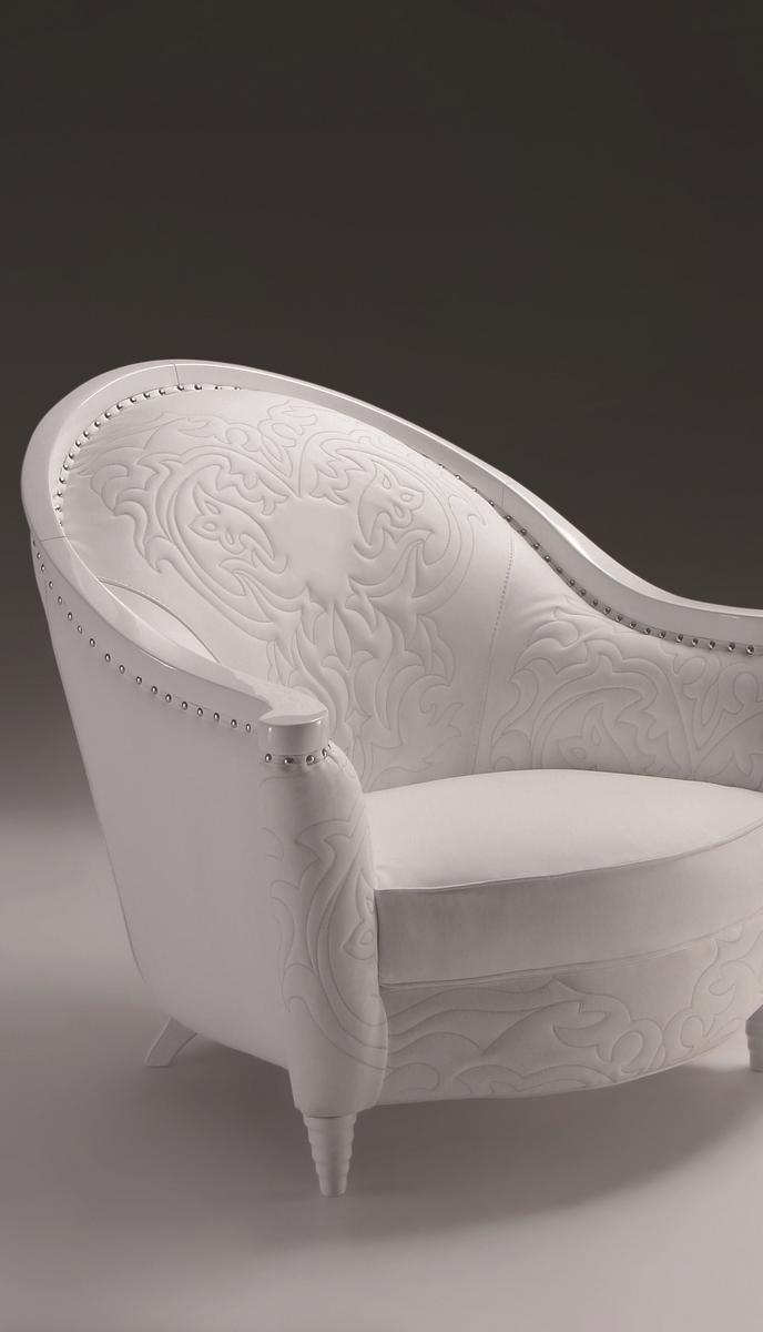 Leather armchair with armrests | Margot by Mantellassi 1926