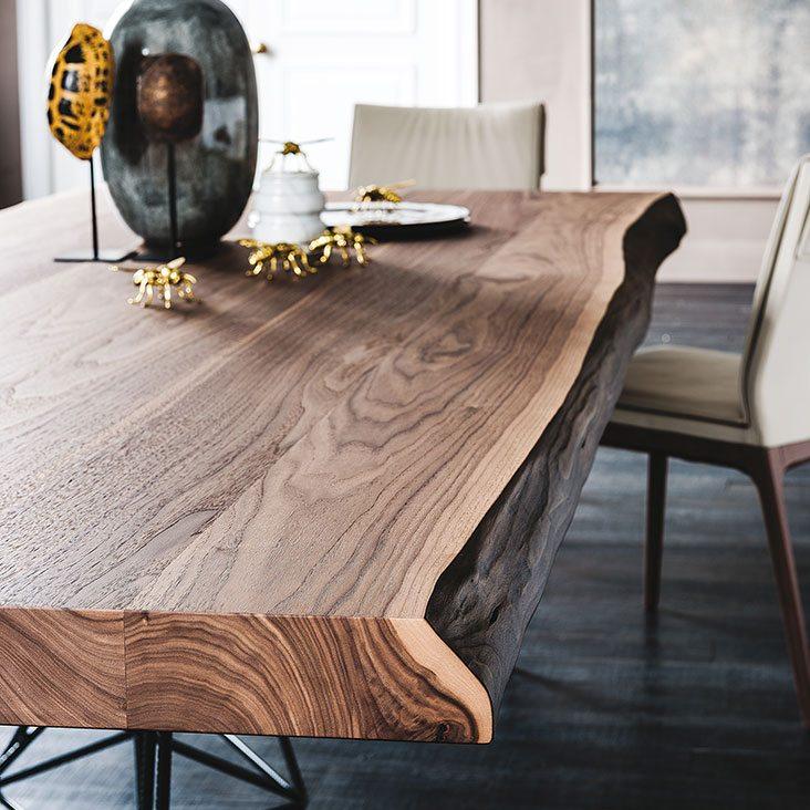Rectangular metal table | Gordon Deep Wood by Cattelan Italia