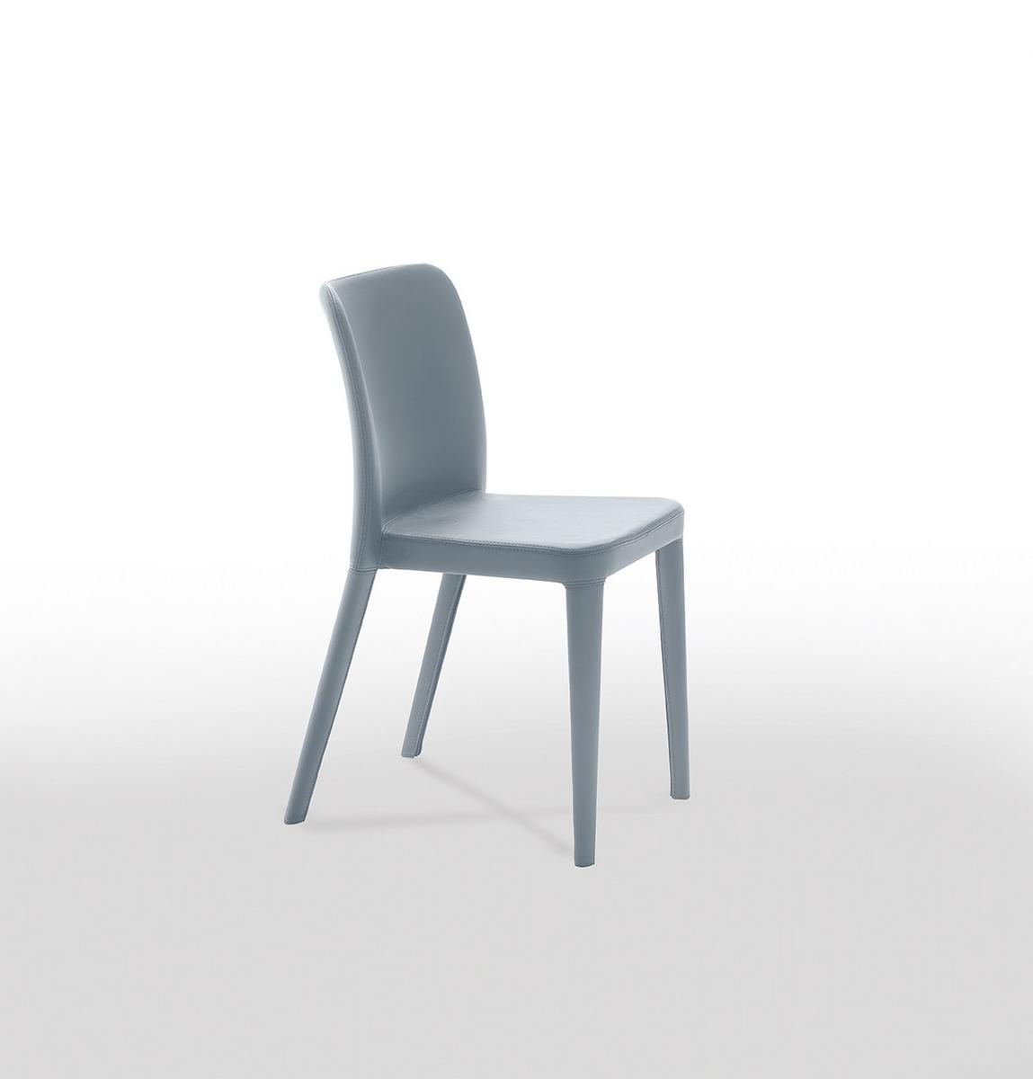 Contemporary style upholstered leather restaurant chair | Nenè Sr-sf by Midj