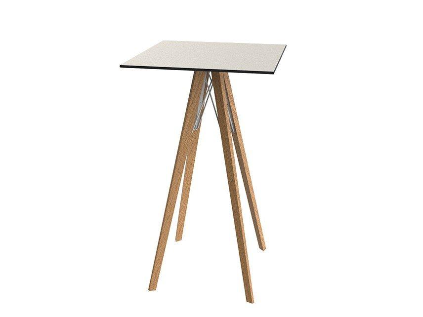 Square HPL high table | Faz Wood by Vondom