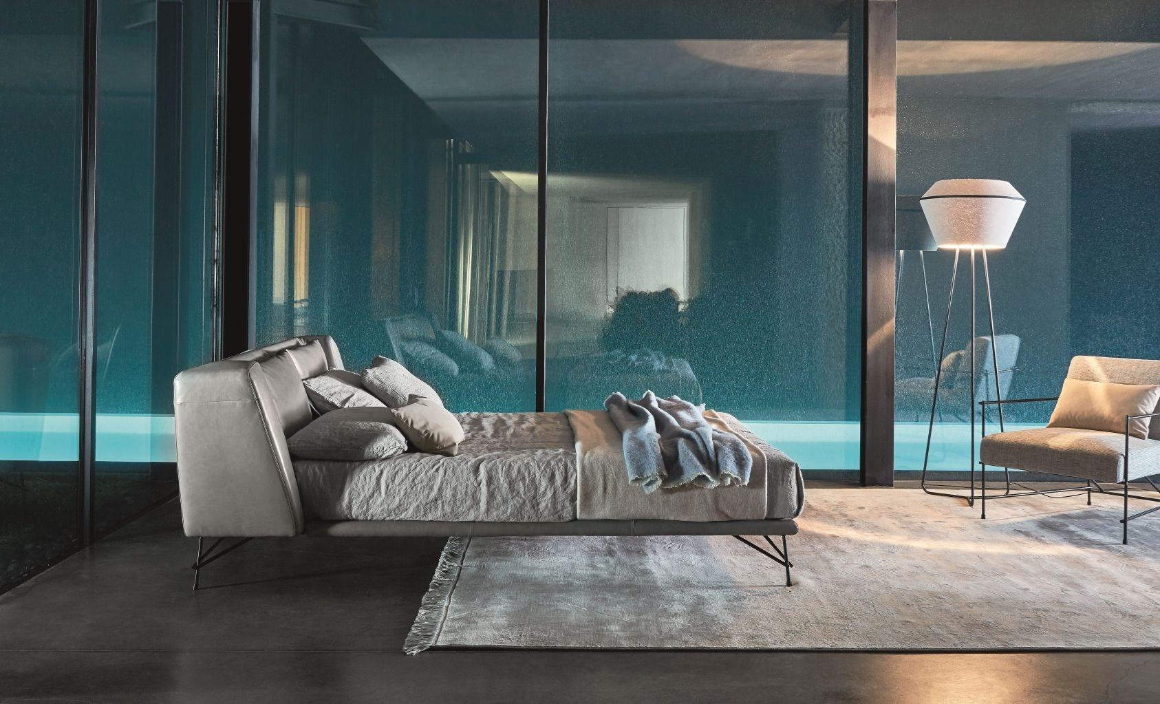 Leather double bed | Lennox by Ditre Italia