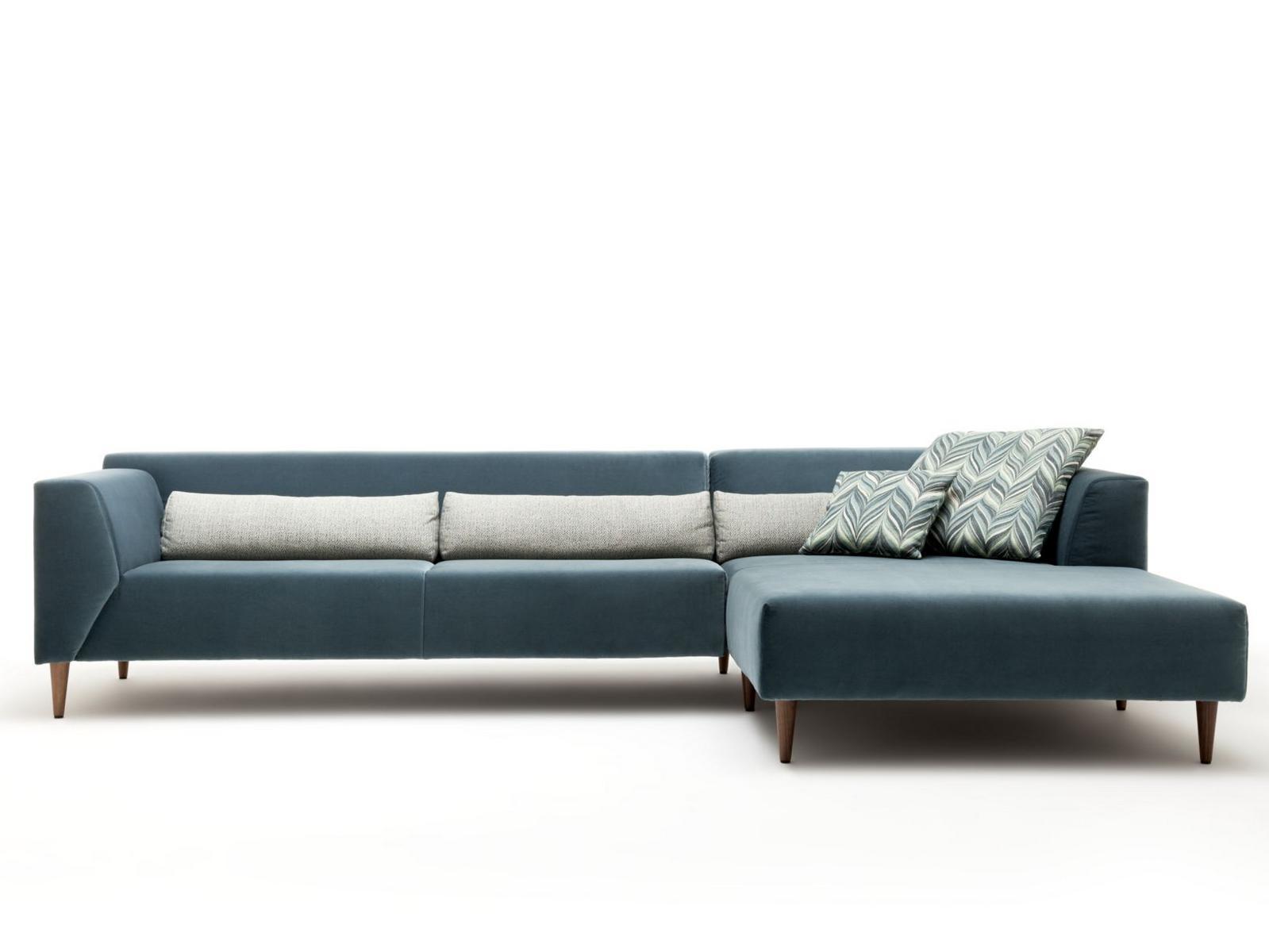 Sectional fabric sofa with chaise longue | 318 by Rolf Benz