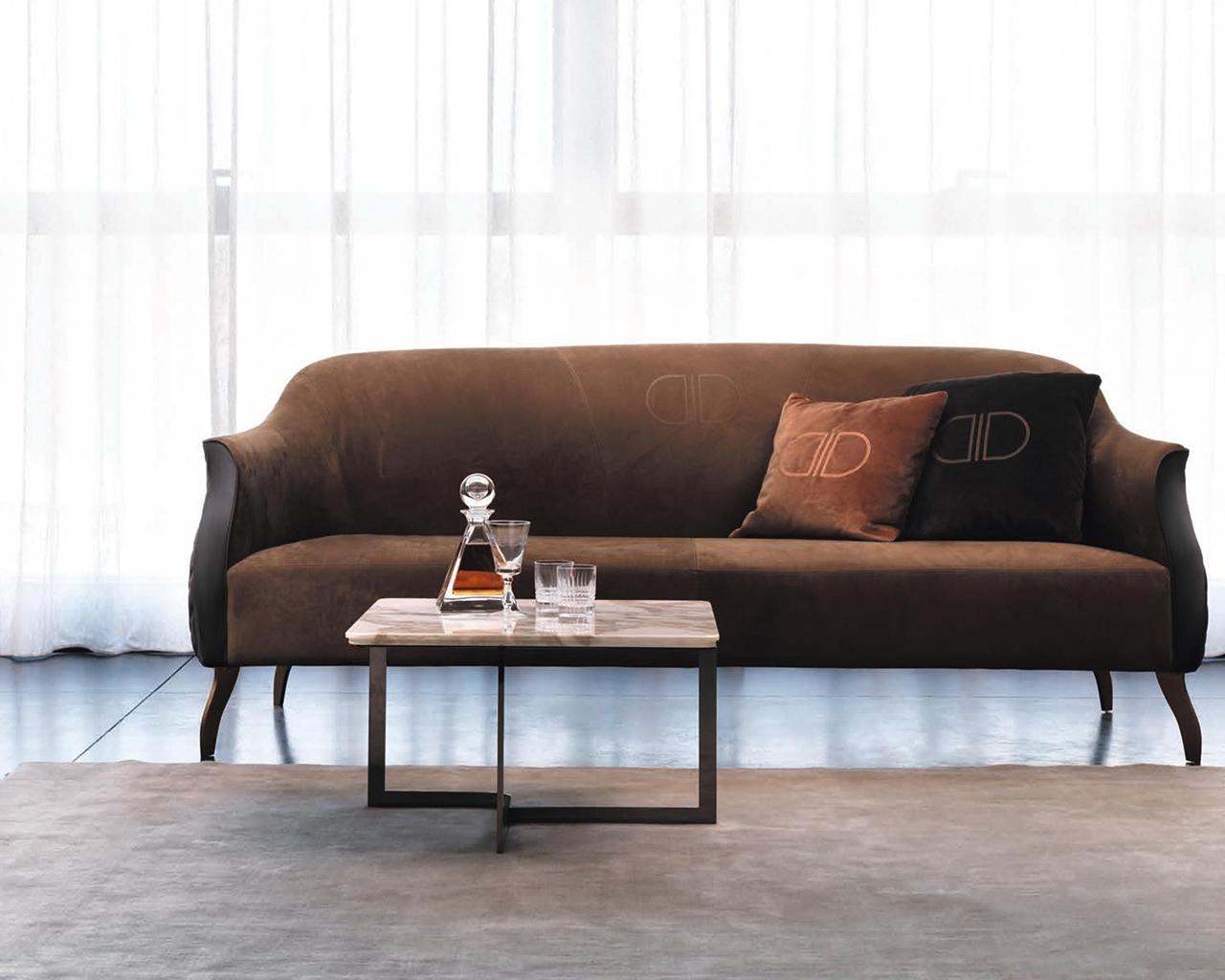 Curved nabuk sofa | Olimpia by Daytona