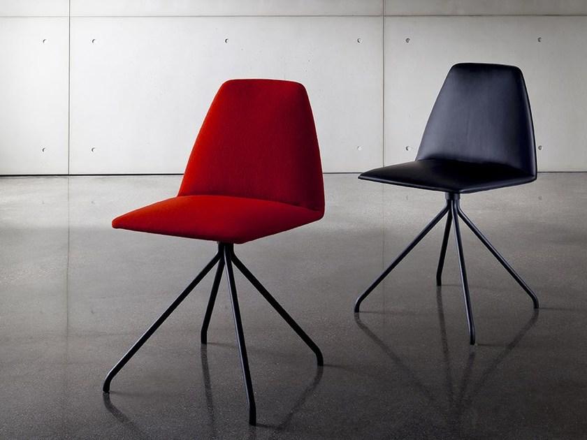 Upholstered trestle-based chair | Sila Trestle by Sovet