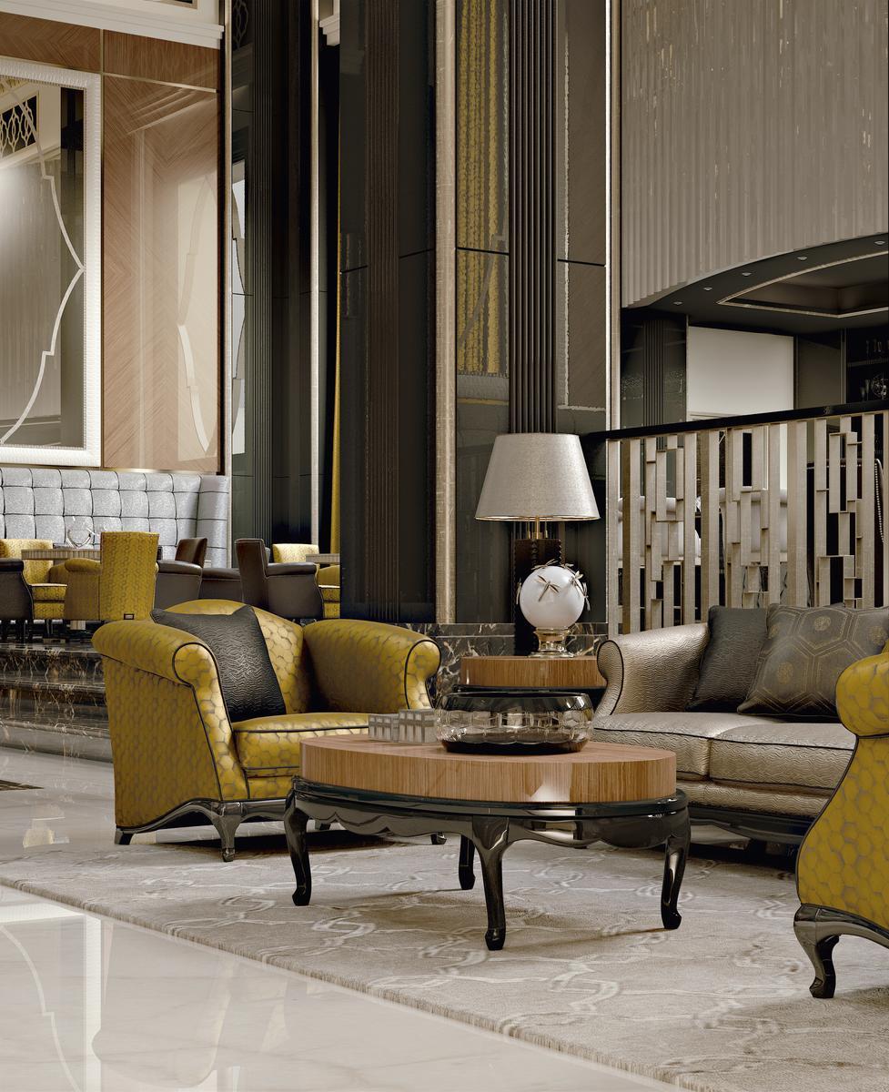 Fabric armchair with armrests | Fly by Bruno Zampa