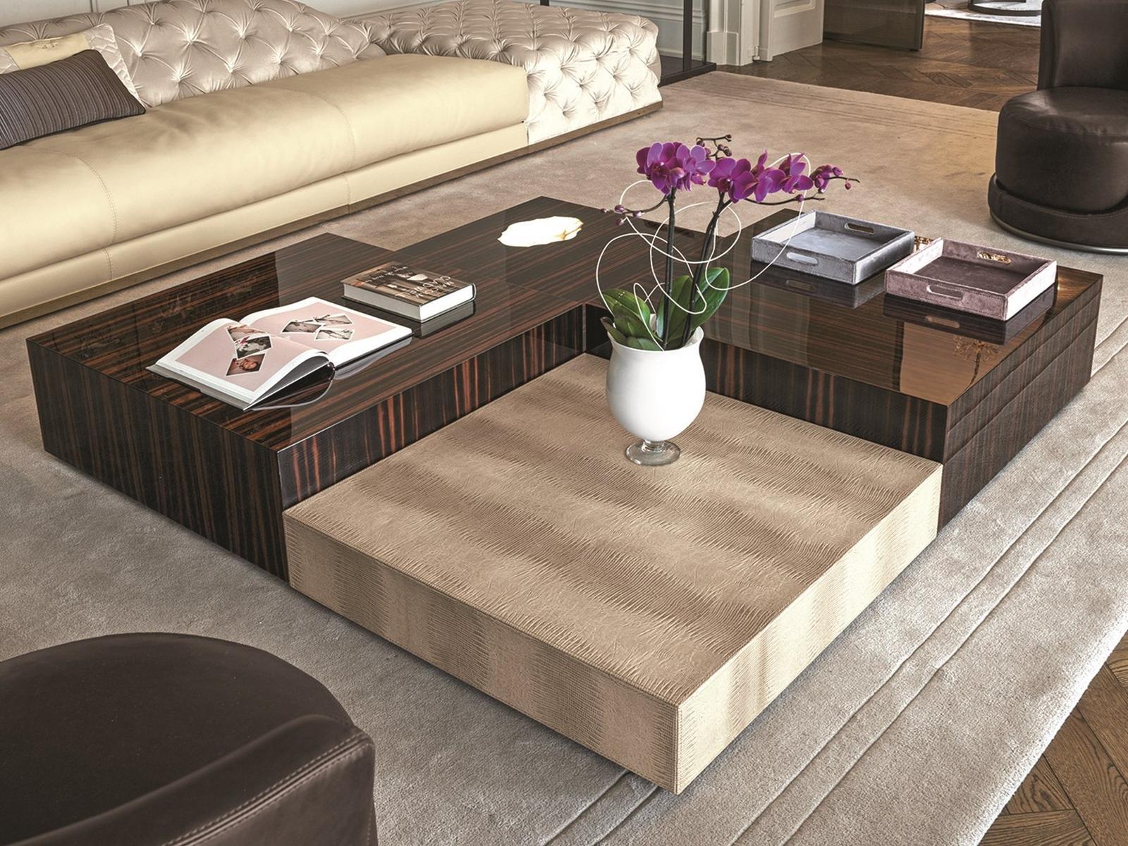 Square metal coffee table | Safir by Longhi