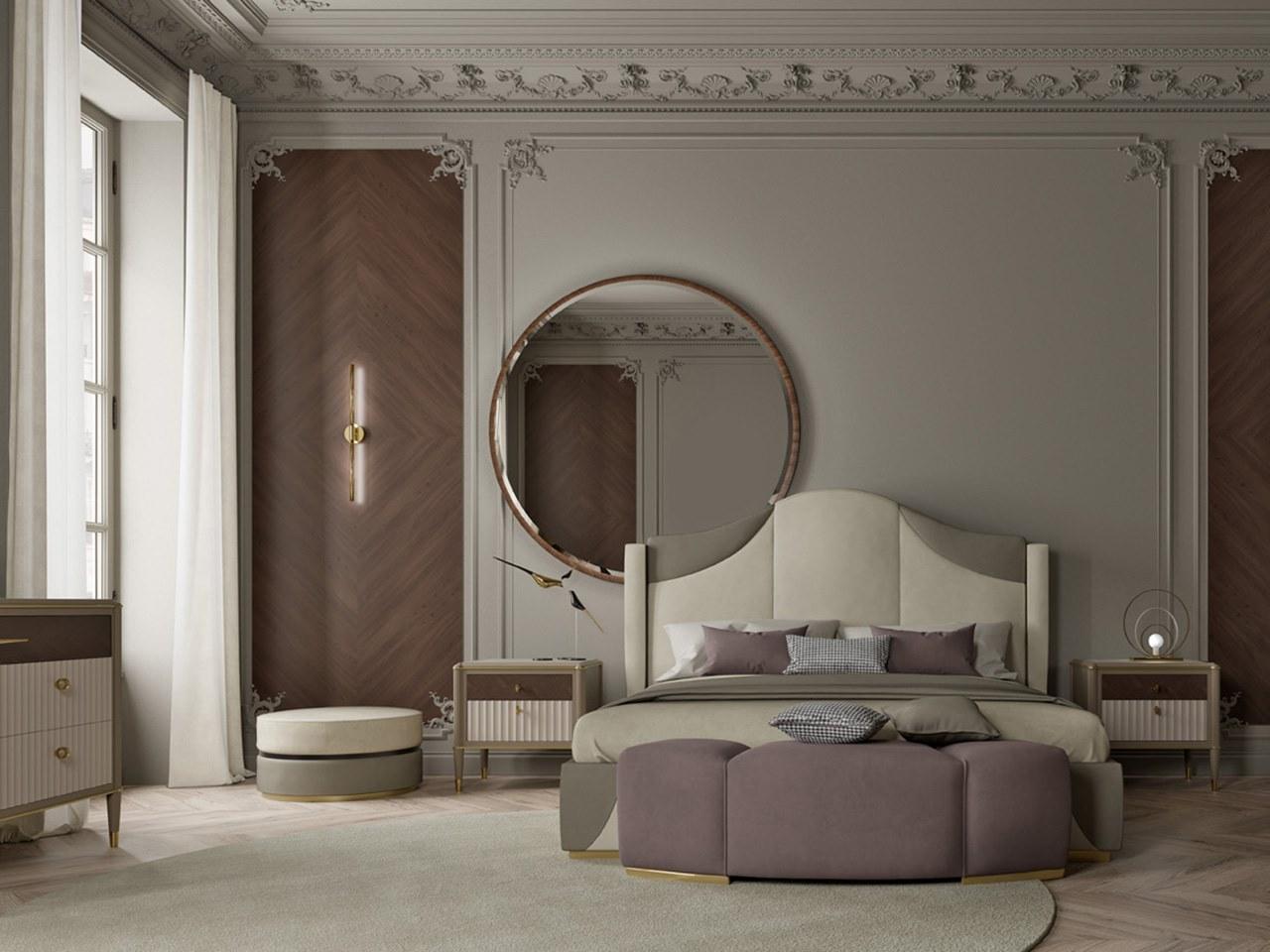 Rectangular linden bedside table with drawers | Pr.128 by Stella del Mobile