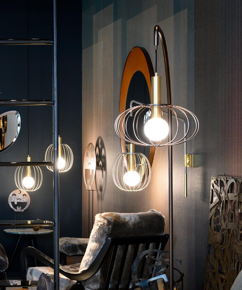 LED metal floor lamp | Lira by Borzalino