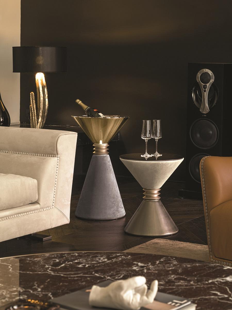 Round metal coffee table | Angie by Longhi