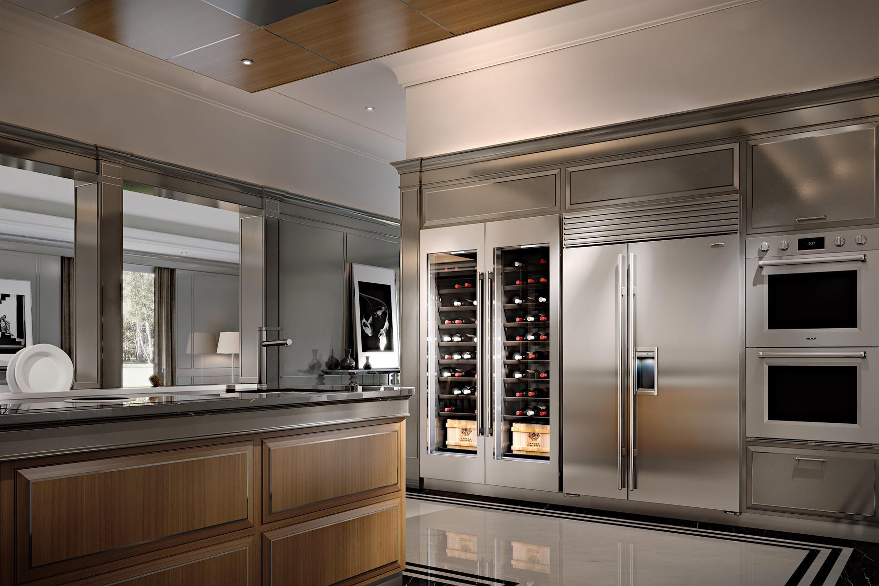 Custom wooden kitchen with island Martini interiors Essenza