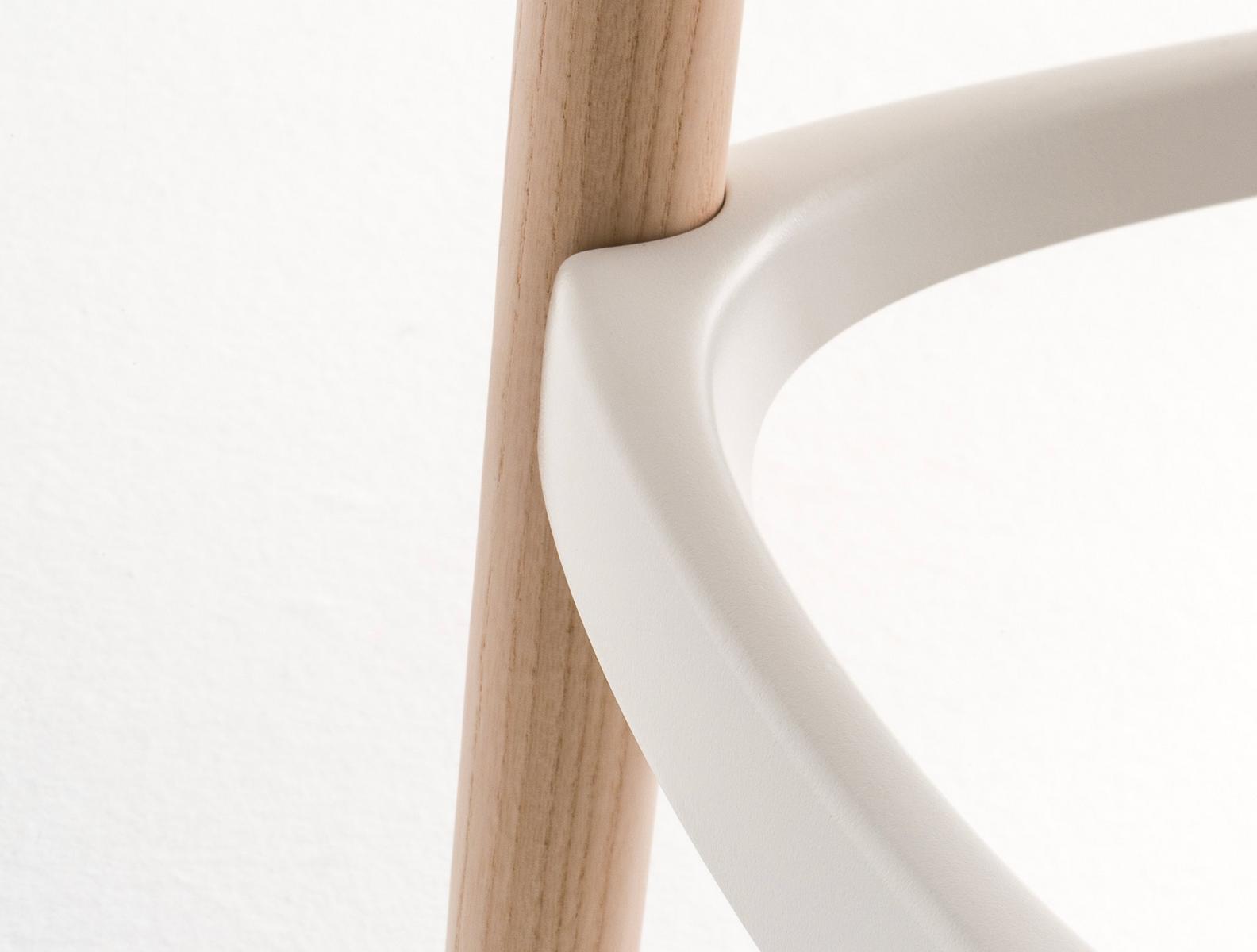 Wooden stool with footrest | Babila 2702 by Pedrali