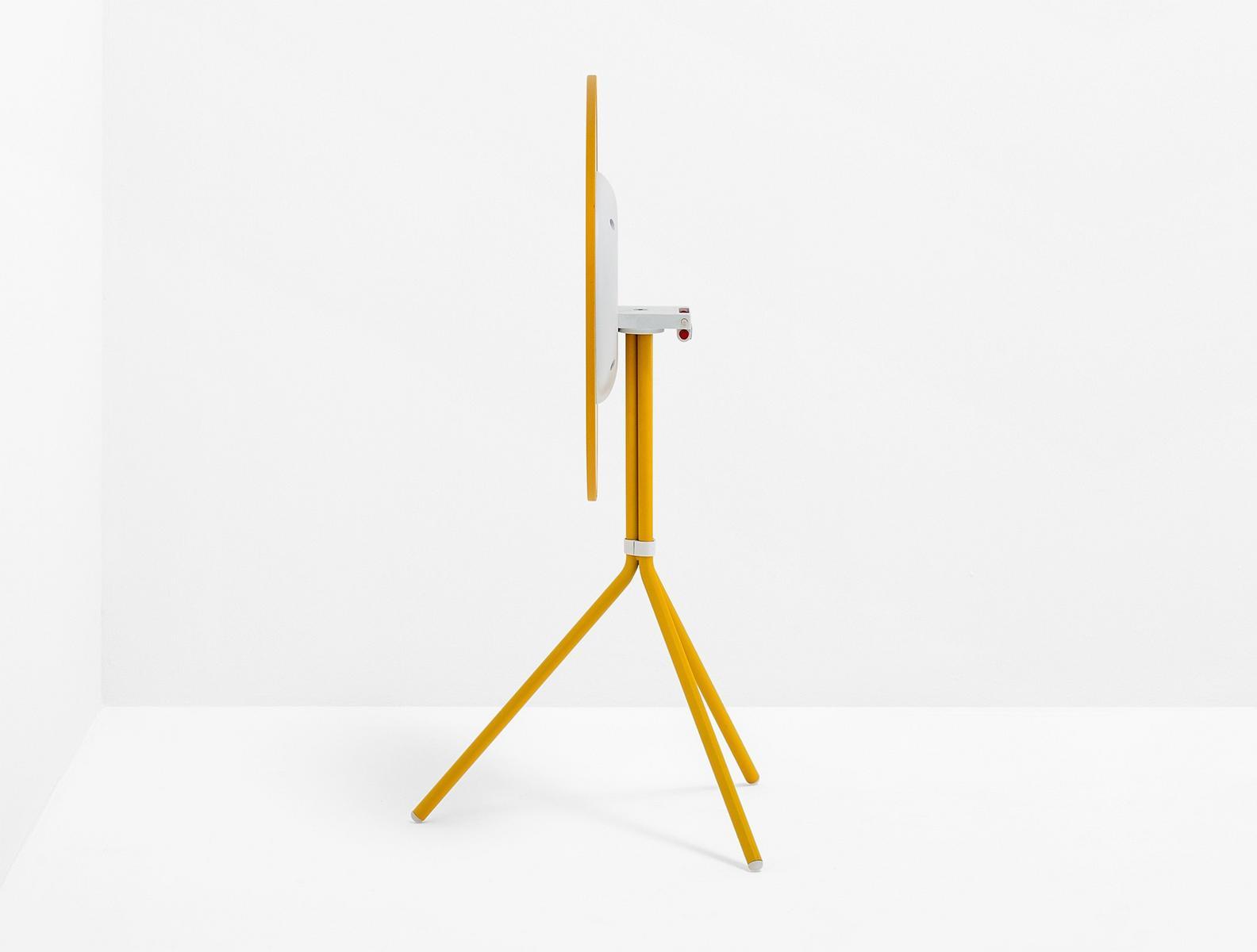 Folding round steel garden table | Nolita 5453t by Pedrali