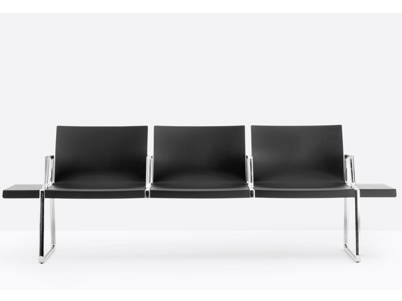 Bench with armrests | Plural P02013/2014/2016/2019 by Pedrali