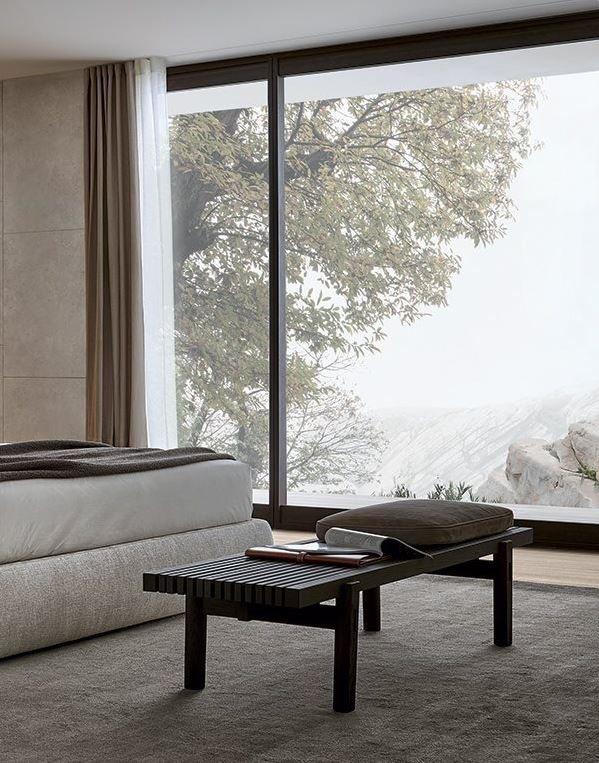 Wood veneer bench | Home Hotel by Poliform