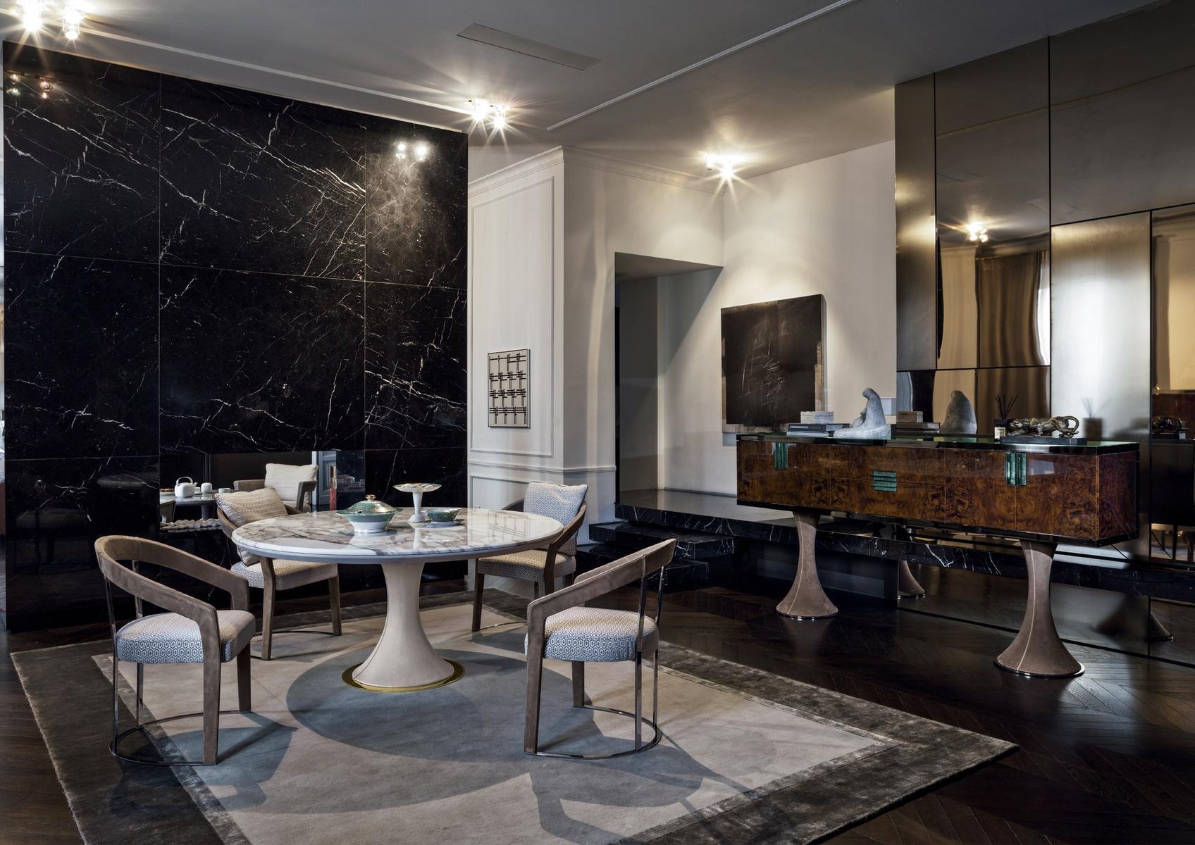 Round metal table | David by Longhi