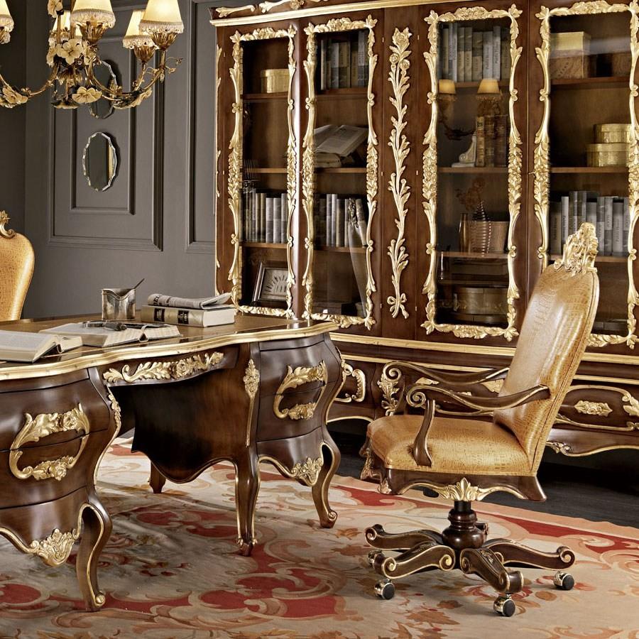 Swivel executive chair with 5-spoke base with castors | 11505 by Modenese Gastone