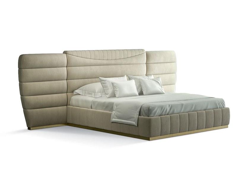 Fabric king size bed with upholstered headboard | 7389 by Carpanese home