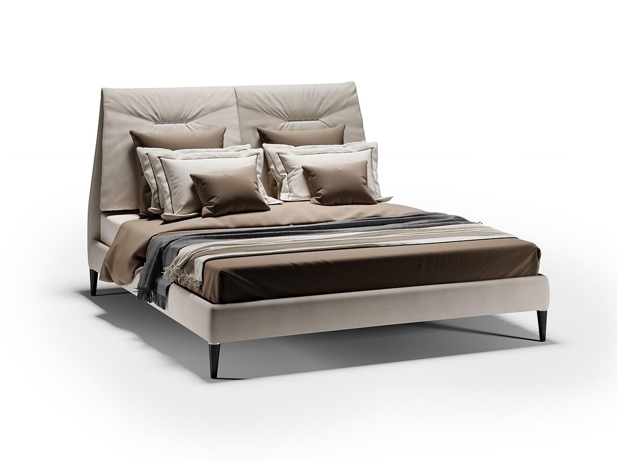 Leather bed with high headboard | Soft by Reflex