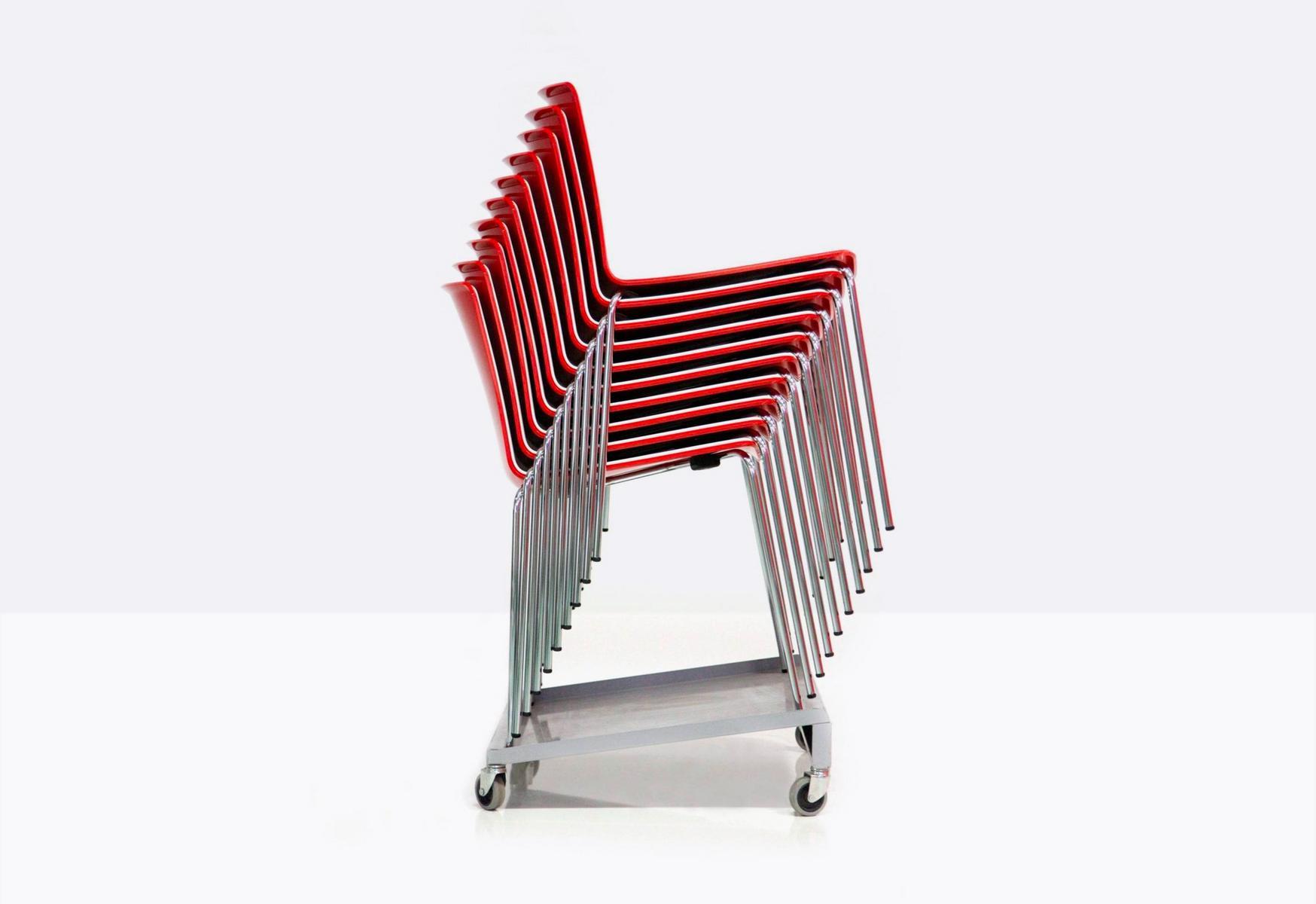 Stackable plastic restaurant chair with armrests | Tweet 895 by Pedrali