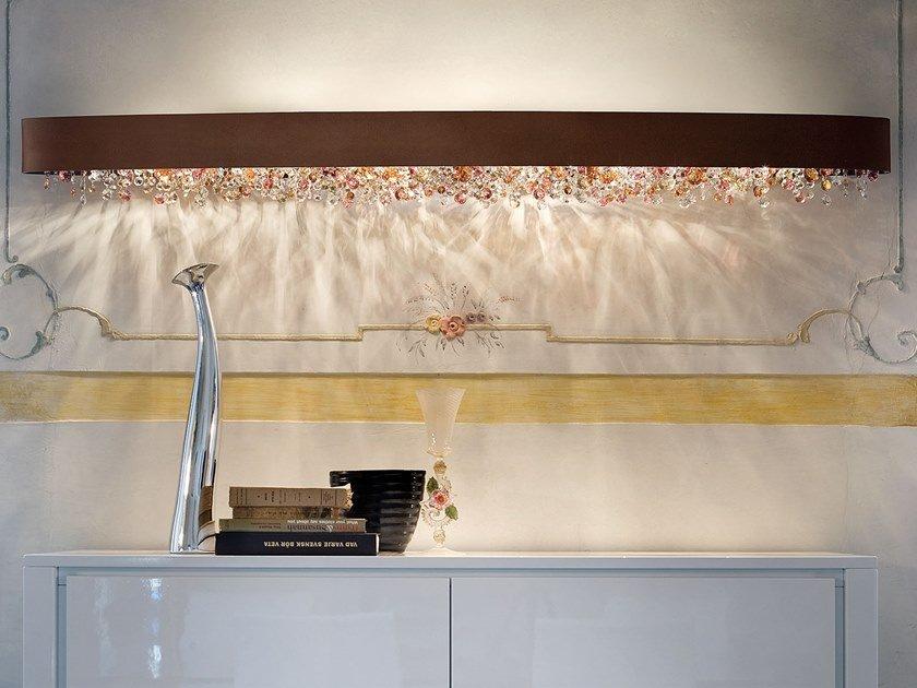 Metal wall lamp with crystals with dimmer | Olá A6 Ov 160 by Masiero