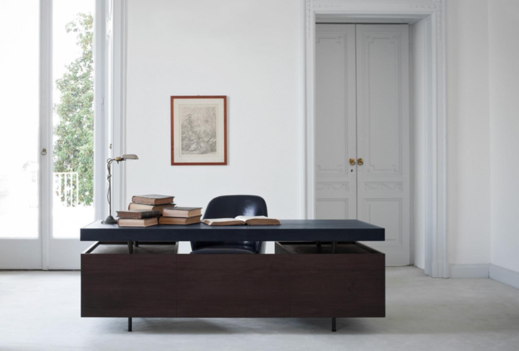 Rectangular wooden writing desk with drawers | Bourgeois by Baxter
