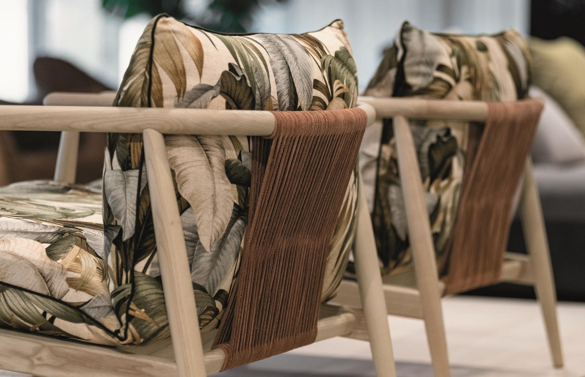 Fabric armchair with removable cover with armrests | Karin by Desiree