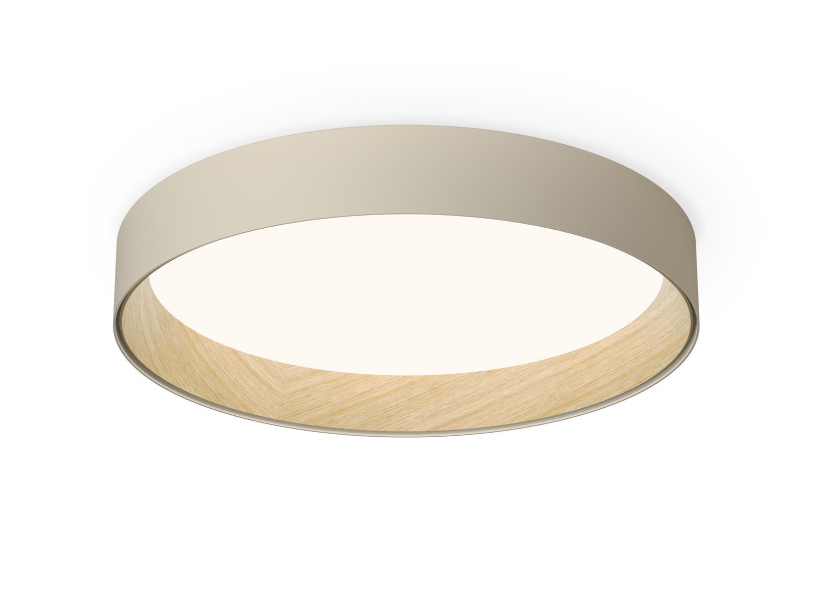LED aluminium and wood ceiling lamp | Duo by Vibia