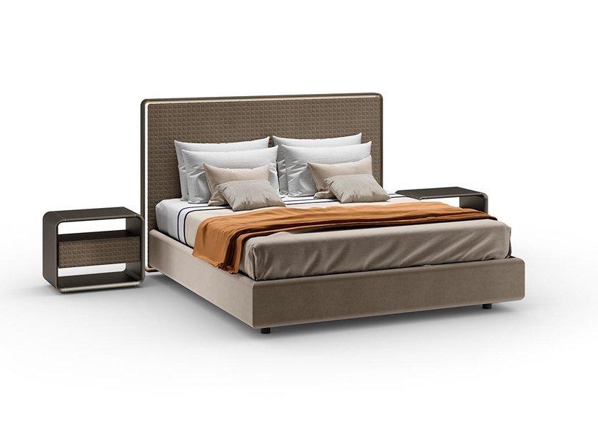 Leather double bed | Oh by Reflex