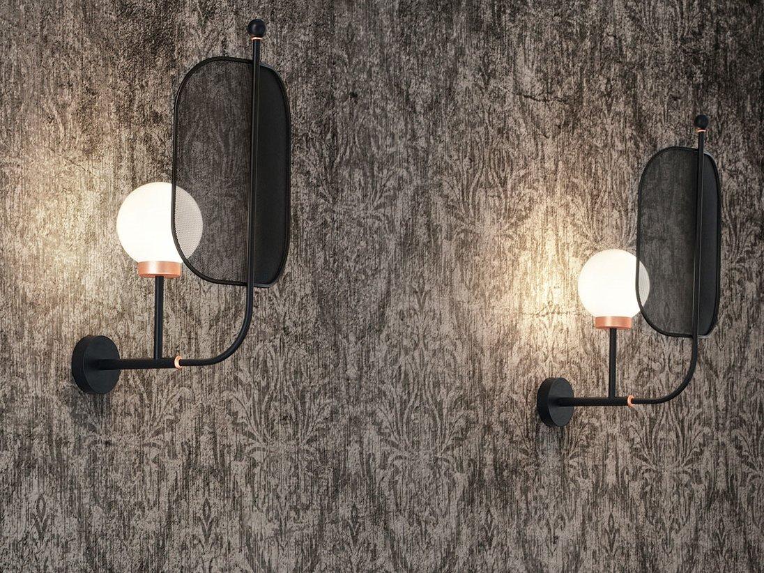 Painted metal wall light | Papilio A1g by Masiero
