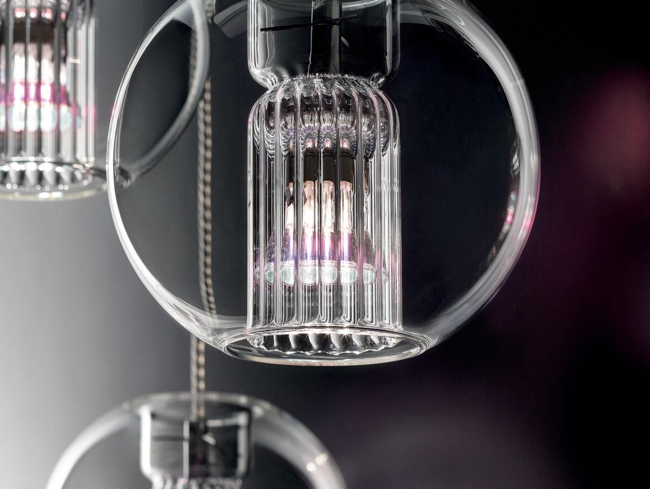 LED Borosilicate glass pendant lamp | Fairy S by Leucos