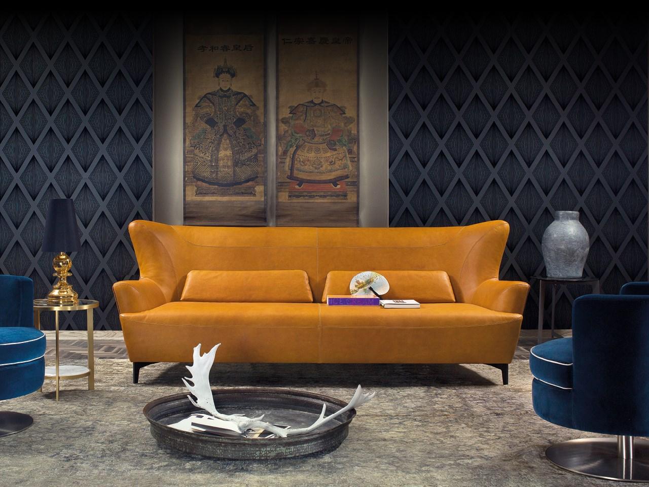 Sectional leather sofa | Harmony by Borzalino