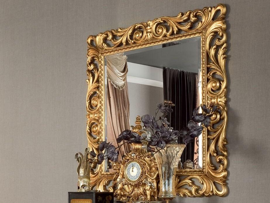 Square wall-mounted framed mirror | 13673 by Modenese Gastone