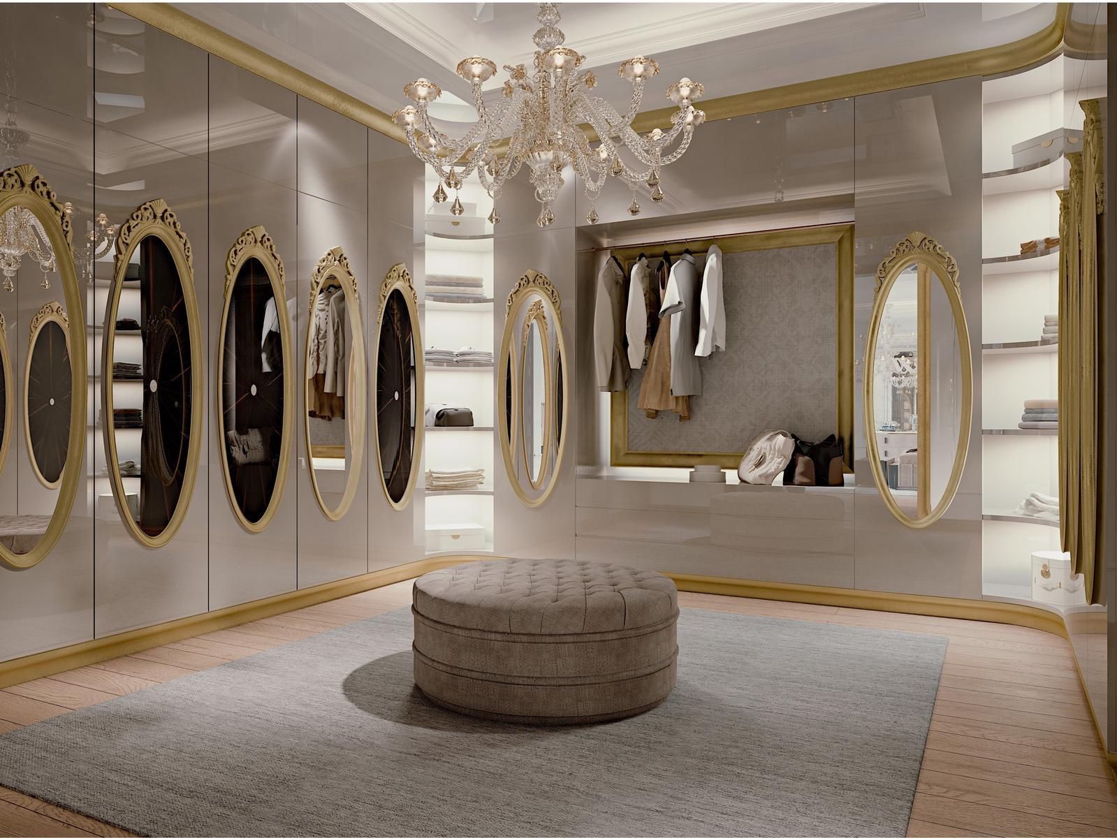 Custom walk-in wardrobe with integrated lighting | Hotel De Ville by Ezio Bellotti