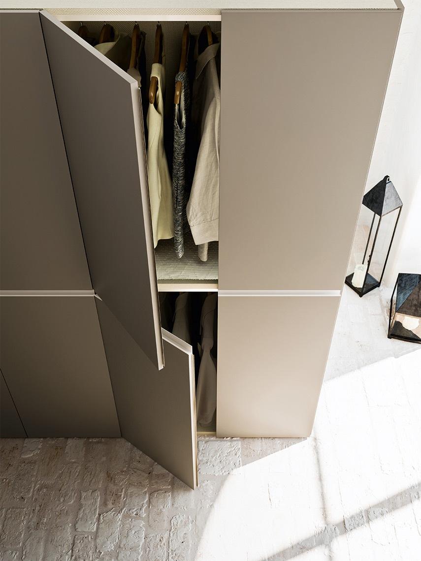 Modular lacquered wardrobe with coplanar doors | Orizon by ALF Dafre