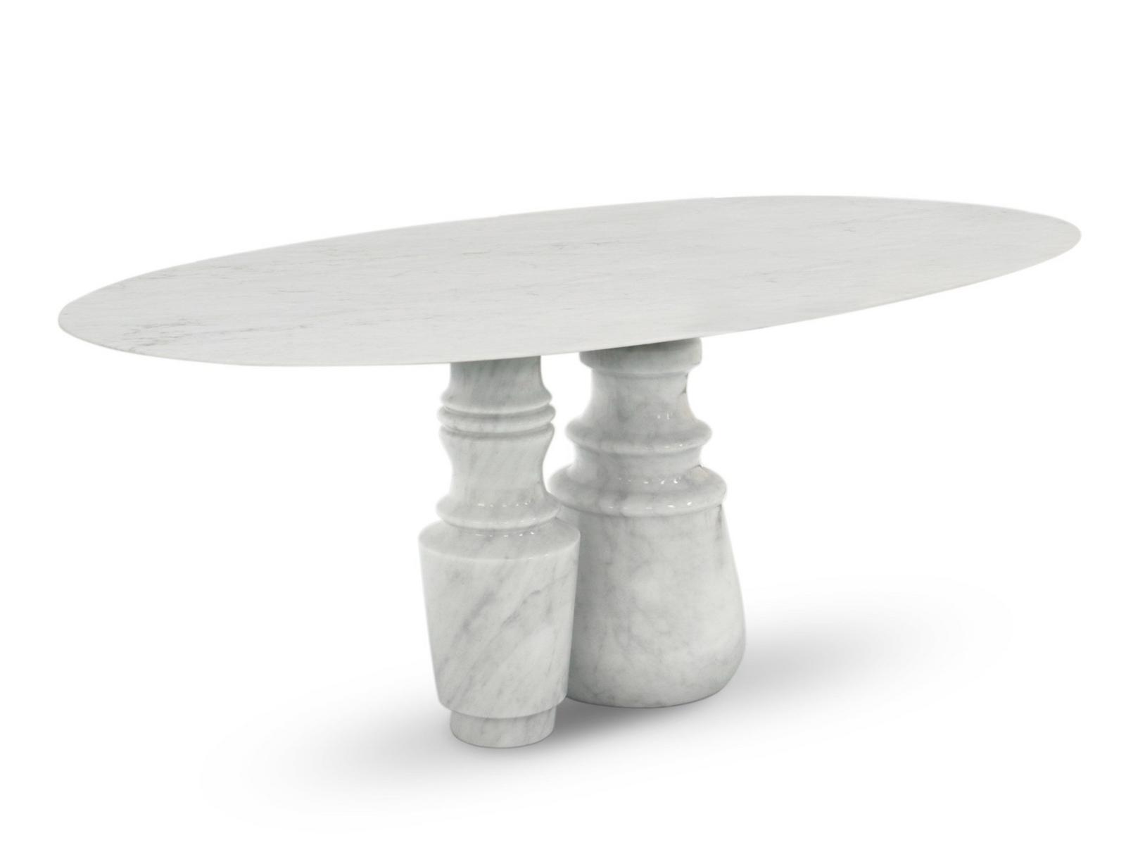 Oval marble dining table | Pietra Oval by Boca Do Lobo