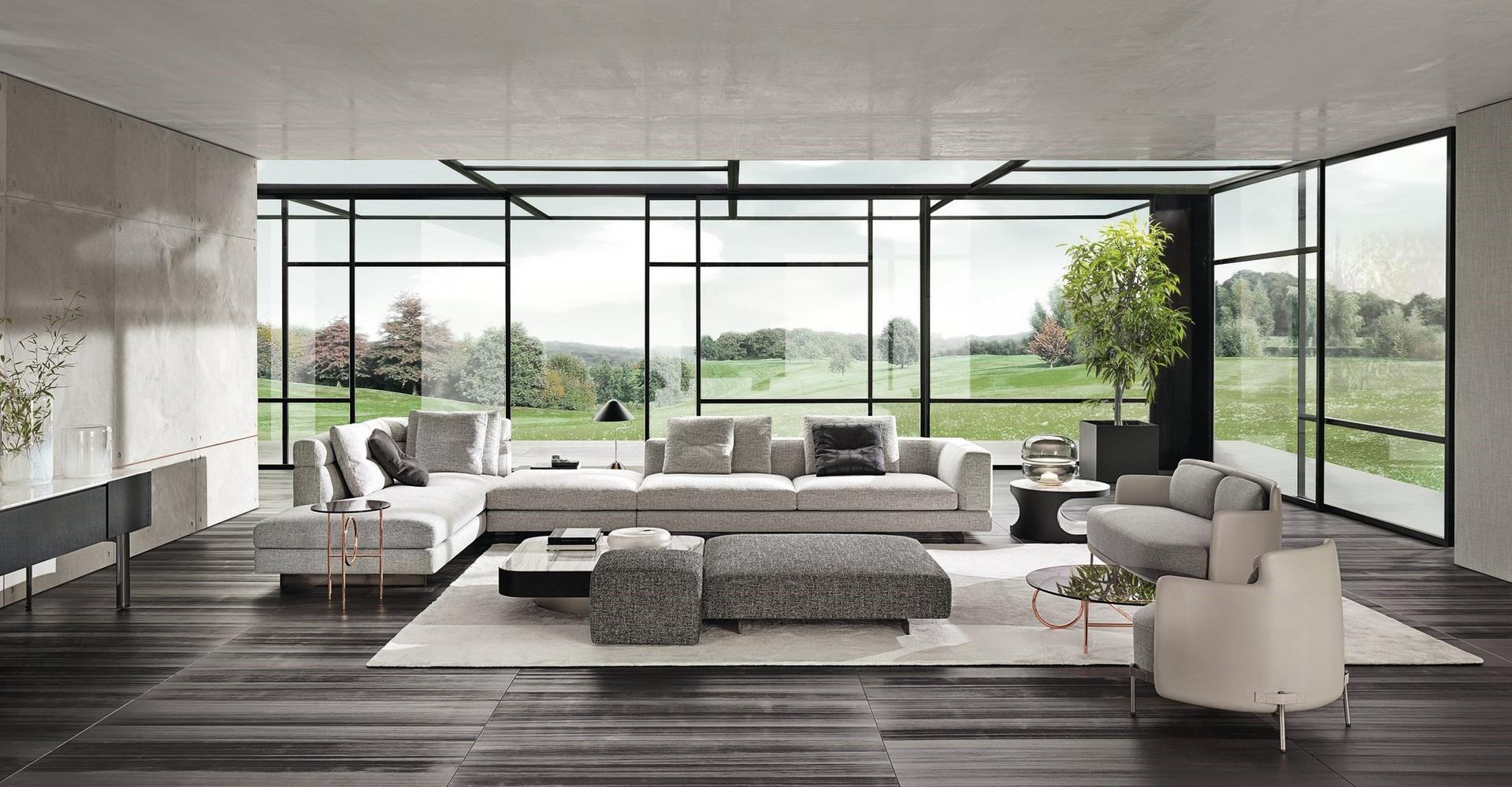 Sectional sofa | Alexander by Minotti