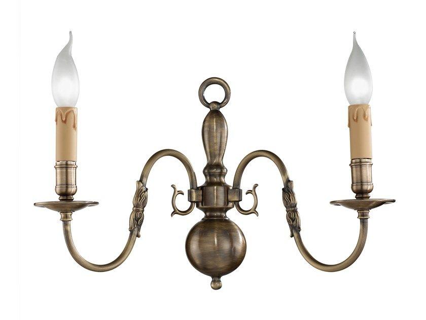 Antique bronze wall light | Flemish 507/a2 by Possoni Illuminazione