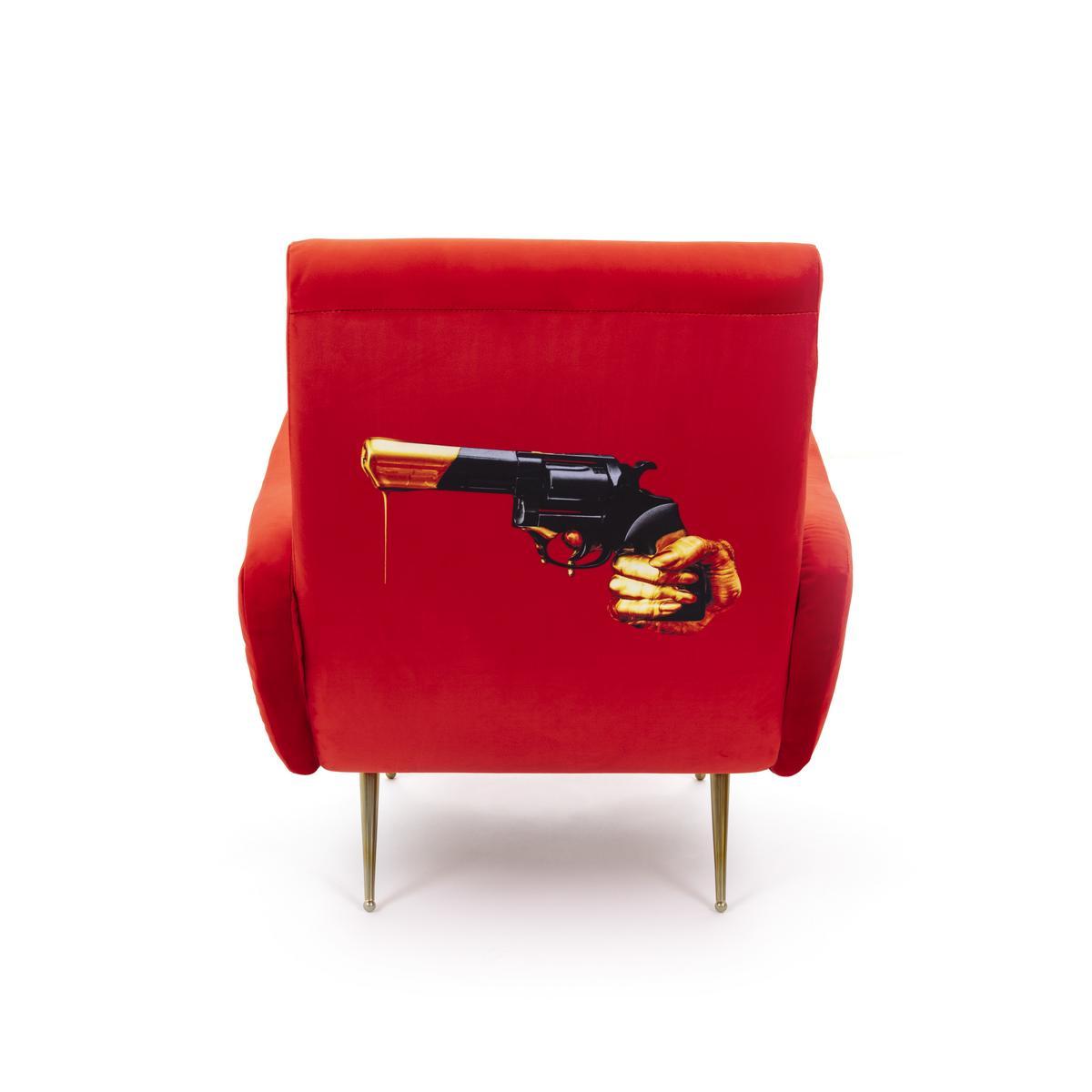 Fabric armchair with armrests | Revolver by Seletti
