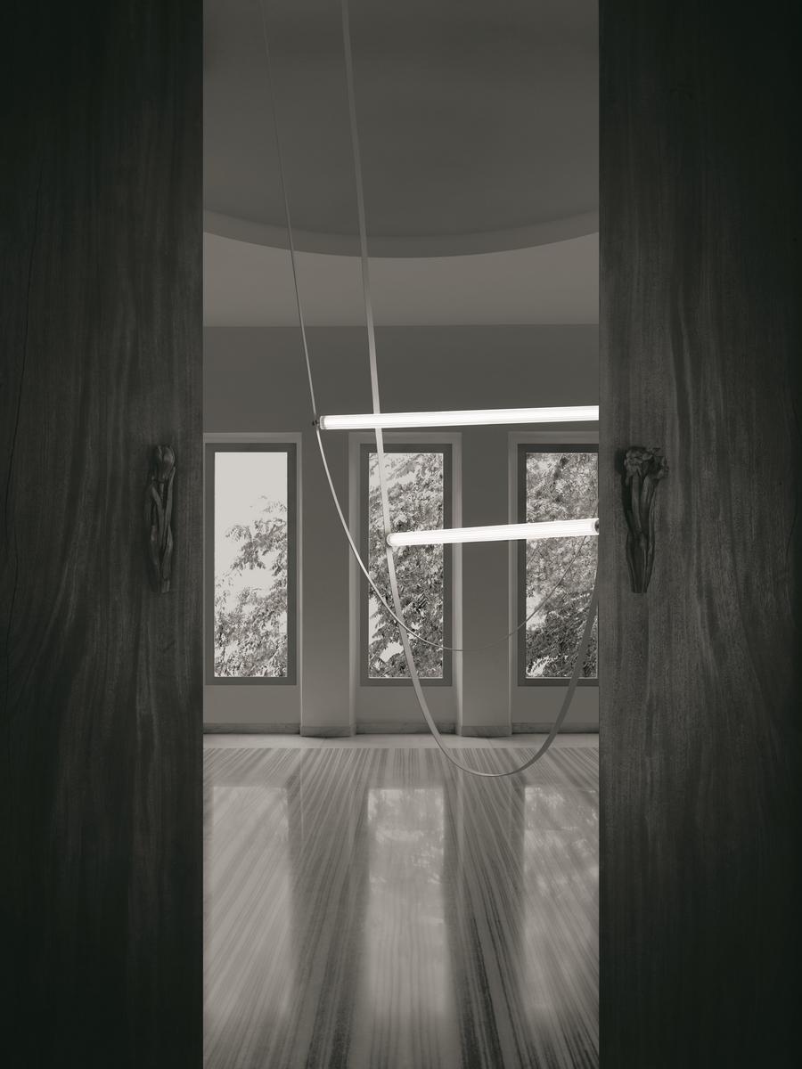 LED rubber and glass pendant lamp | Wireline by Flos