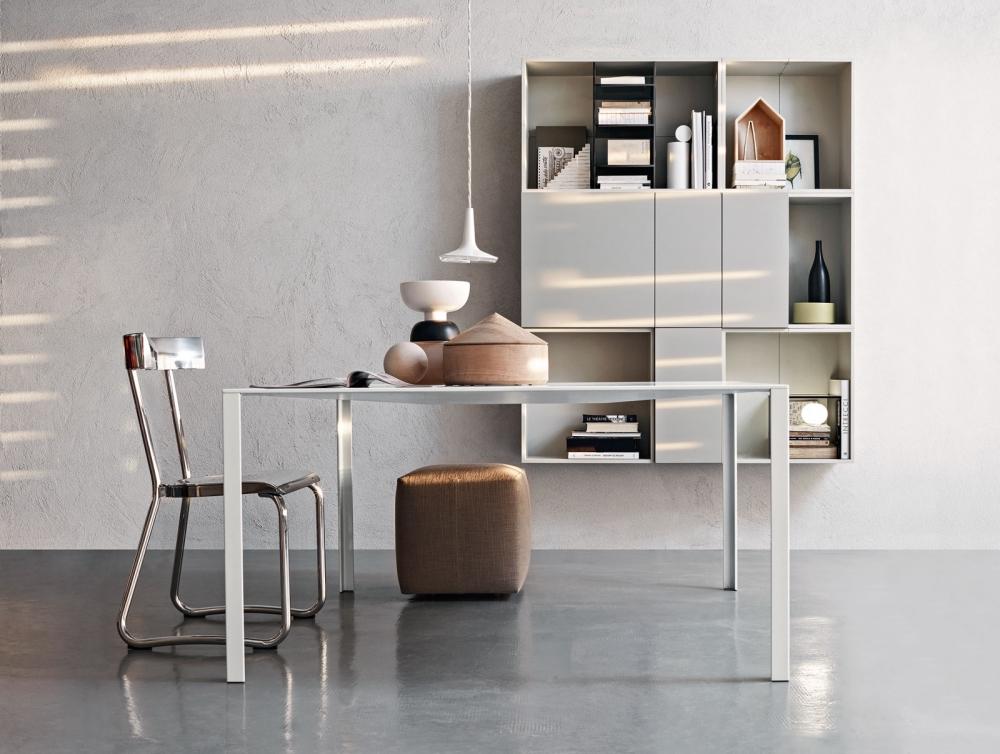 Rectangular aluminium table | Less Less by Molteni