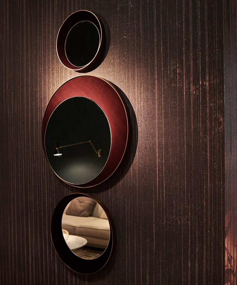 Round wall-mounted mirror | Eclipse by Borzalino