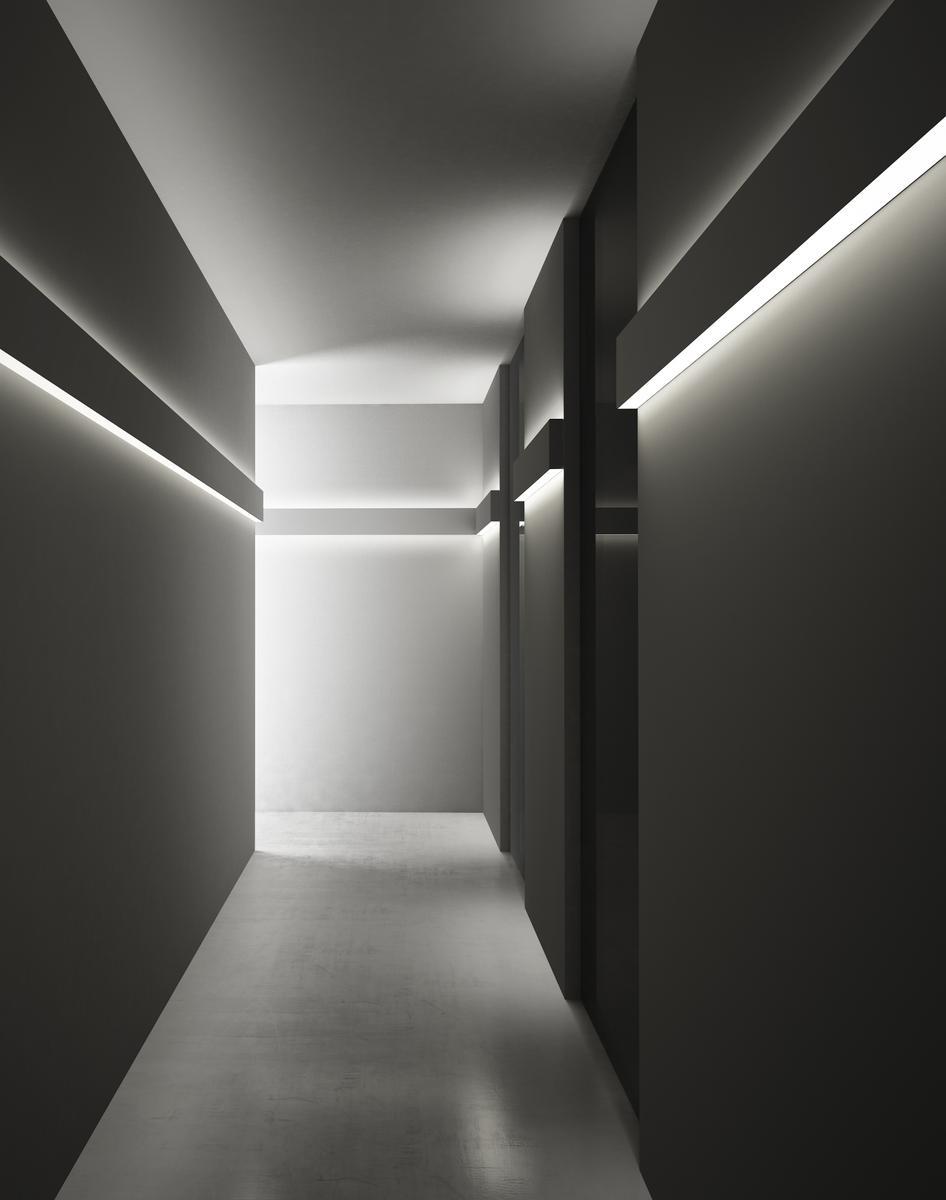 LED direct-indirect light extruded aluminium wall lamp | Giano by Panzeri