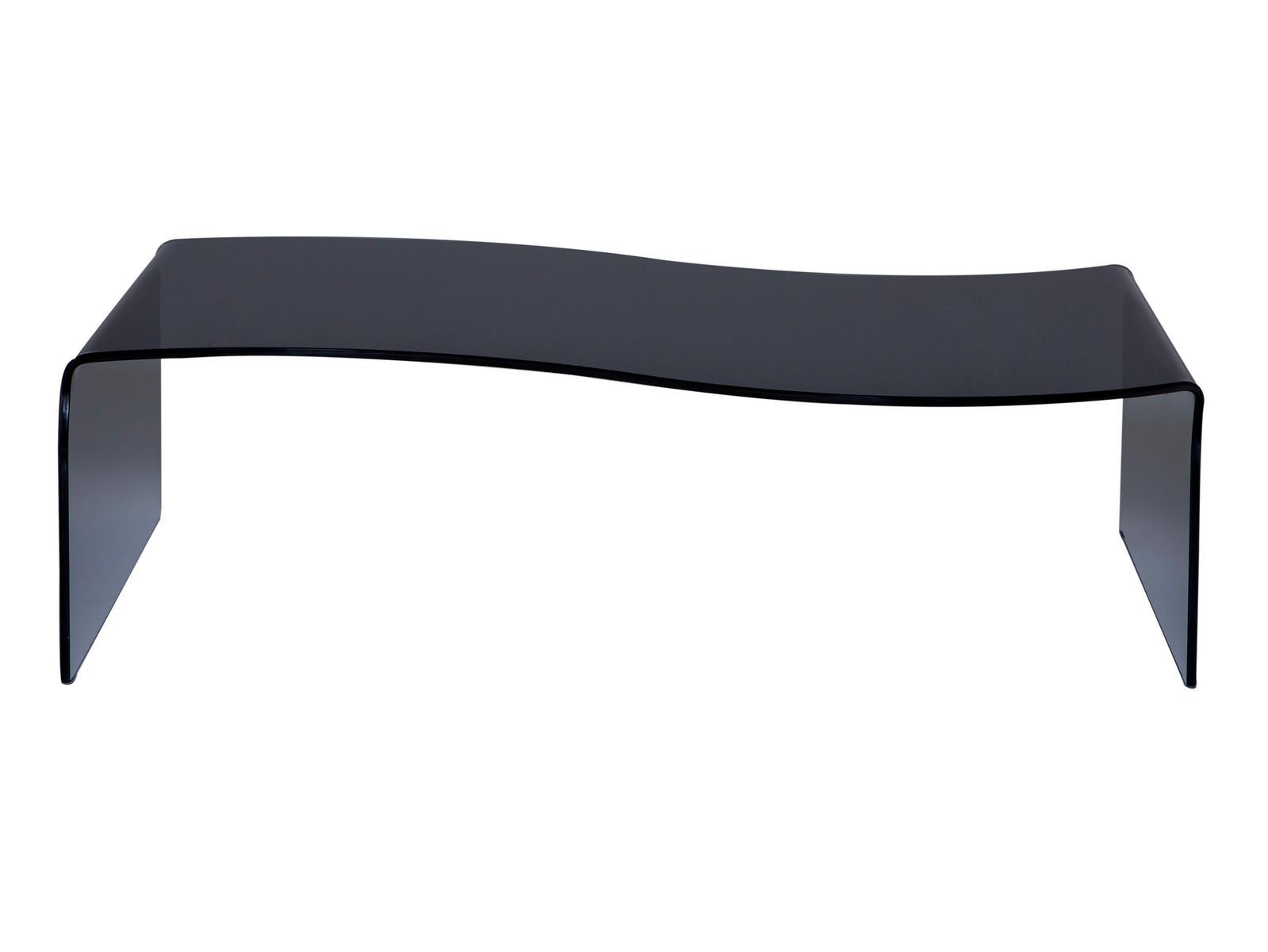 Low rectangular glass coffee table | Flow by Tonin Casa