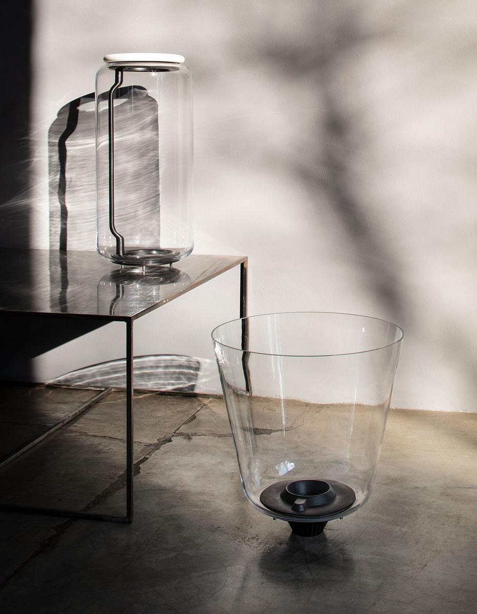 LED Blown crystal floor lamp | Noctambule Cone by Flos