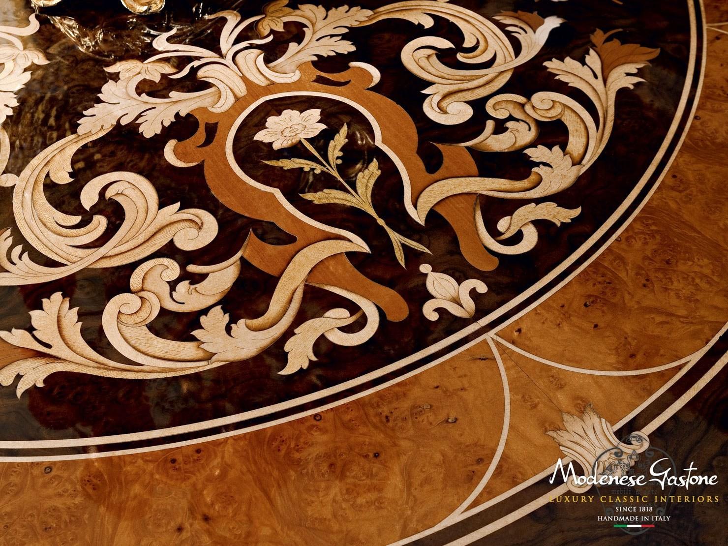 Round solid wood living room table | 12142 by Modenese Gastone