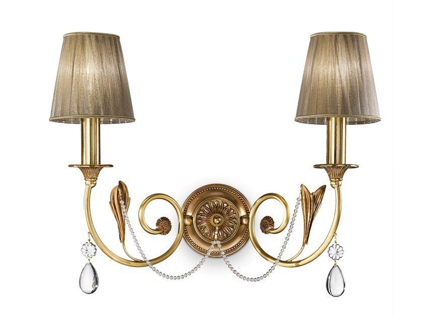 Antique French Gold with Schoeler crystals and shades | Daisy 3039/a2 by Possoni Illuminazione