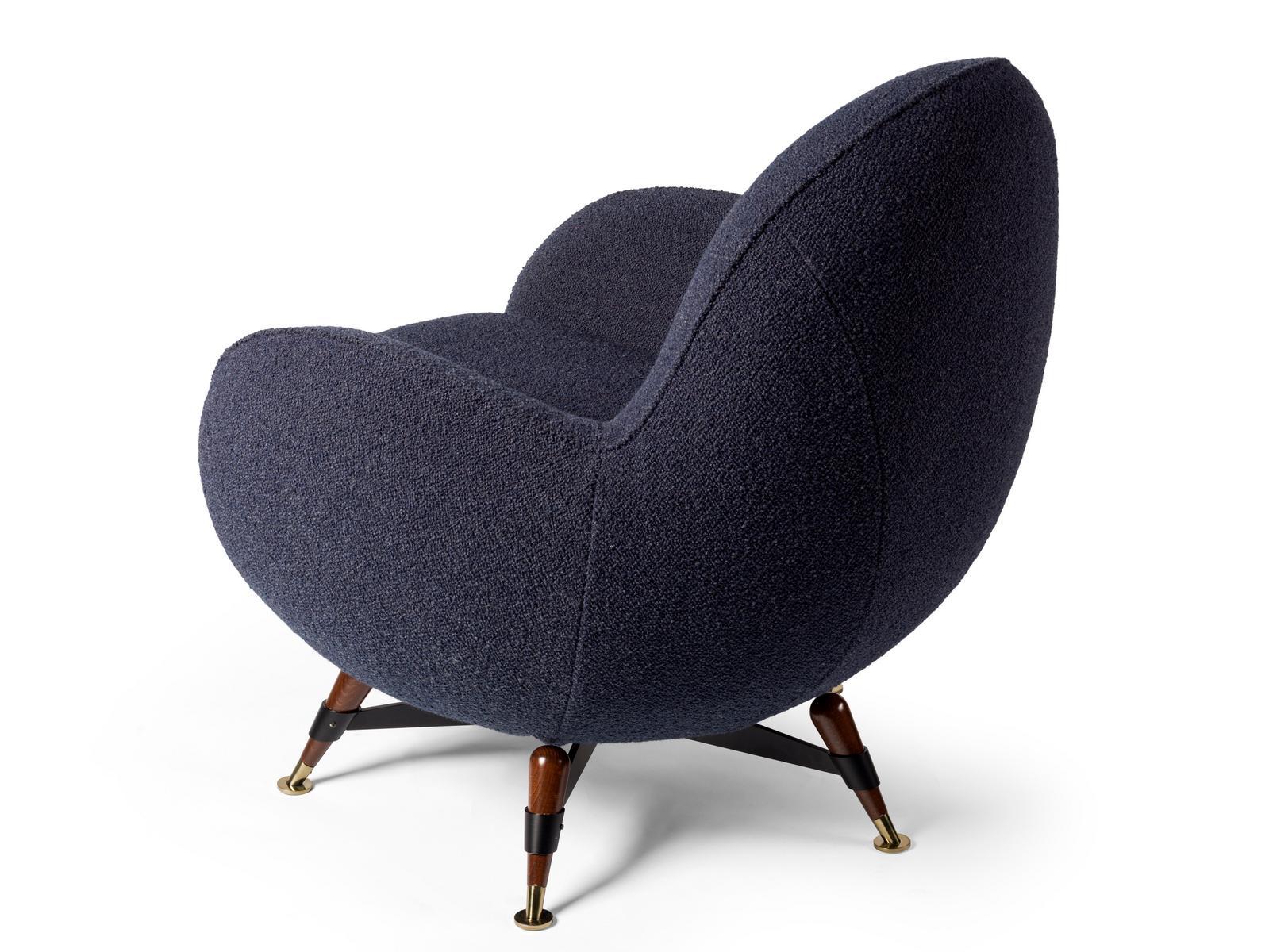 Upholstered fabric armchair with armrests | Mercury by Visionnair