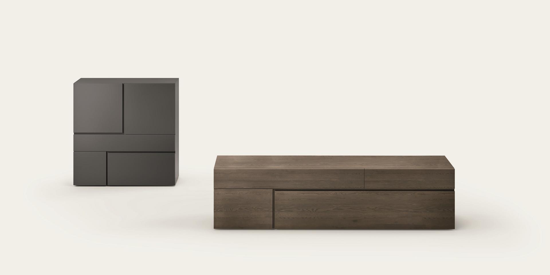 Wooden highboard | Quadra by Pianca