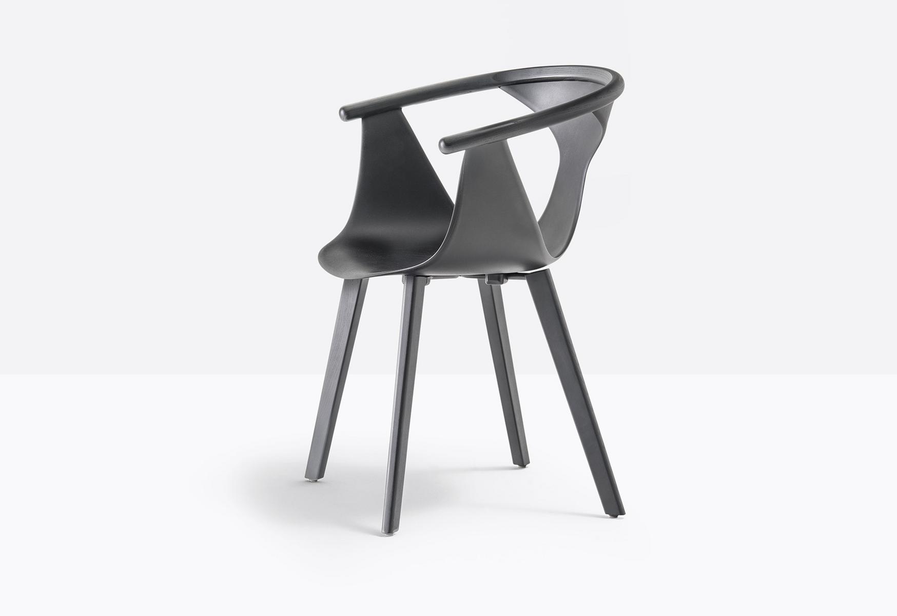 Stackable polypropylene chair with armrests | Fox 3725 by Pedrali