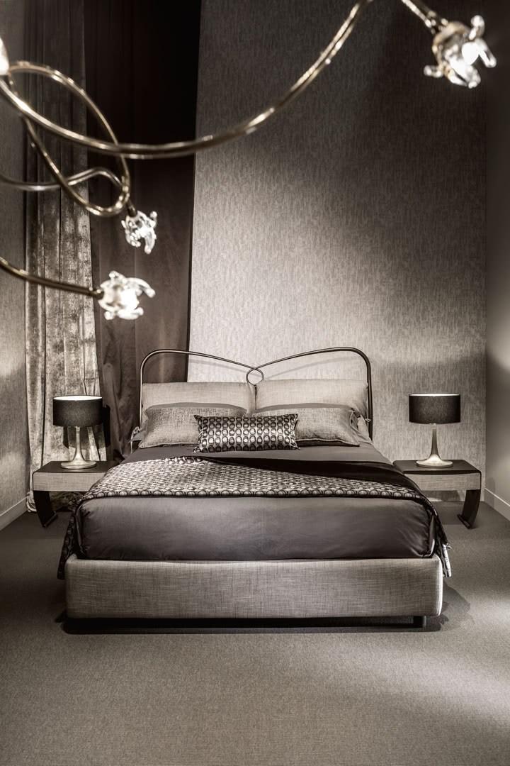 Upholstered double bed | St. Tropez by Cantori